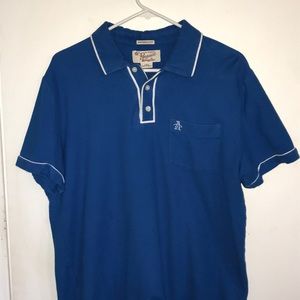 Penguin men’s polo in happy blue